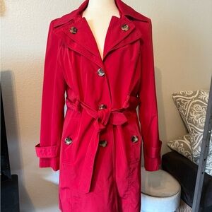 London Fog Bold Red Trench Coat